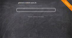 Desktop Screenshot of geheimnis-eiskalte-sonne.de