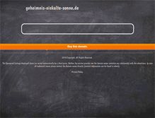 Tablet Screenshot of geheimnis-eiskalte-sonne.de
